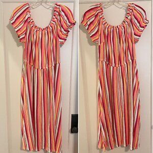 Lane Bryant scoopneck striped sundress with pockets! NWT Size 18/20